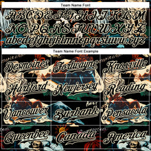 Charger l'image dans la galerie, Custom Black Cream 3D Tropical Plant And Skull Fashion Authentic Baseball Jersey