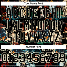 Charger l'image dans la galerie, Custom Black Cream 3D Tropical Plant And Skull Fashion Authentic Baseball Jersey