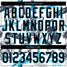 Загрузить изображение в средство просмотра галереи, Custom Stitched White Black-Sky Blue 3D Pattern Design Tiger And Hawaii Palm Tree Sports Pullover Sweatshirt Hoodie