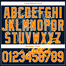 Load image into Gallery viewer, Custom Stitched Black Bay Orange-White 3D Pattern Design Fire Dragon Sports Pullover Sweatshirt Hoodie