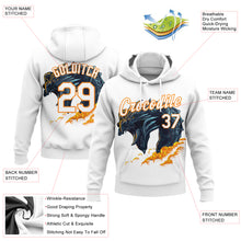Загрузить изображение в средство просмотра галереи, Custom Stitched White Bay Orange 3D Pattern Design Fire Dragon Sports Pullover Sweatshirt Hoodie