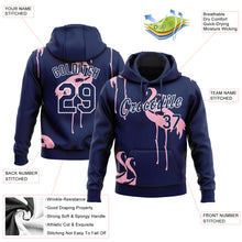 Laden Sie das Bild in den Galerie-Viewer, Custom Stitched Navy-White 3D Pattern Design Flamingo Sports Pullover Sweatshirt Hoodie
