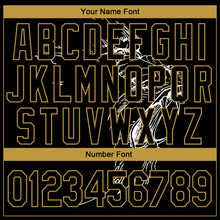 Load image into Gallery viewer, Custom Stitched Black-Old Gold 3D Pattern Design Gorilla Sports Pullover Sweatshirt Hoodie