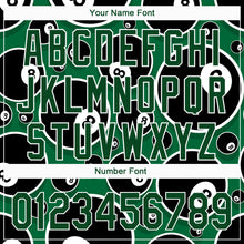 Загрузить изображение в средство просмотра галереи, Custom Green White 3D Pattern Design Billiards Snooker 8 Ball Authentic Baseball Jersey