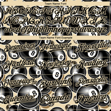 Load image into Gallery viewer, Custom City Cream Black 3D Pattern Design Billiards Snooker 8 Ball Authentic Baseball Jersey
