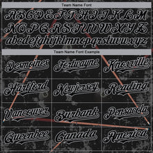 Charger l'image dans la galerie, Custom Black Gray 3D Pattern Design Billiards Snooker 8 Ball Authentic Baseball Jersey