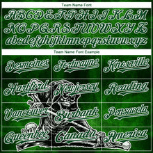 Загрузить изображение в средство просмотра галереи, Custom Green White 3D Pattern Design A Skeleton Playing Billiards While Drinking A Beer Authentic Baseball Jersey