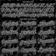 Charger l'image dans la galerie, Custom Black White 3D Pattern Design Billiards Snooker 8 Ball Authentic Baseball Jersey