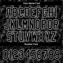 Charger l'image dans la galerie, Custom Black White 3D Pattern Design Billiards Snooker 8 Ball Authentic Baseball Jersey