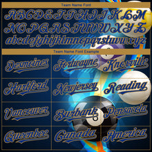 Charger l'image dans la galerie, Custom Black Royal-Old Gold 3D Pattern Design Billiards Authentic Baseball Jersey
