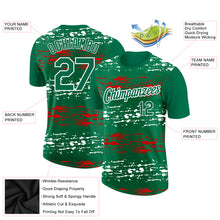 Load image into Gallery viewer, Custom Kelly Green Red-White 3D Mexico Performance T-Shirt