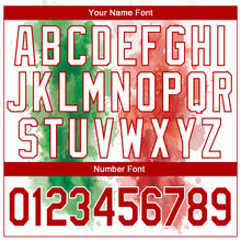 Load image into Gallery viewer, Custom White Red-Kelly Green 3D Mexico Watercolored Splashes Grunge Design Performance T-Shirt