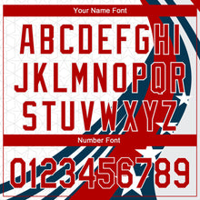 Laden Sie das Bild in den Galerie-Viewer, Custom White Red 3D American Flag Authentic Baseball Jersey