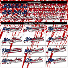 Load image into Gallery viewer, Custom White USA Flag Royal Red-Black 3D Authentic Baseball Jersey