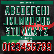 Charger l'image dans la galerie, Custom Black Red Kelly Green 3D Mexican Flag Authentic Baseball Jersey