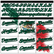 Laden Sie das Bild in den Galerie-Viewer, Custom White Red Kelly Green-Black 3D The Abstract Wing With Mexican Flag Authentic Baseball Jersey