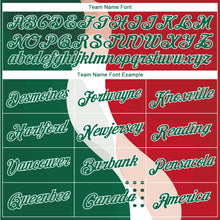 Загрузить изображение в средство просмотра галереи, Custom Red White-Kelly Green 3D Mexico Authentic Basketball Jersey