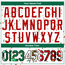 Laden Sie das Bild in den Galerie-Viewer, Custom White Mexican Flag Red-Kelly Green-Black 3D Authentic Basketball Jersey