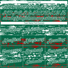 Laden Sie das Bild in den Galerie-Viewer, Custom Kelly Green-Red-White 3D Mexico Authentic Basketball Jersey