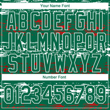 Laden Sie das Bild in den Galerie-Viewer, Custom Kelly Green-Red-White 3D Mexico Authentic Basketball Jersey