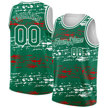 Laden Sie das Bild in den Galerie-Viewer, Custom Kelly Green-Red-White 3D Mexico Authentic Basketball Jersey