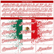 Load image into Gallery viewer, Custom White Kelly Green-Red 3D Mexican Flag Authentic Basketball Jersey