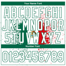 Laden Sie das Bild in den Galerie-Viewer, Custom White Kelly Green-Red 3D Mexican Flag Authentic Basketball Jersey