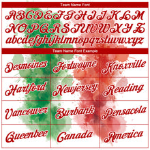 Load image into Gallery viewer, Custom Kelly Green Red-White 3D Mexico Watercolored Splashes Grunge Design Authentic Basketball Jersey