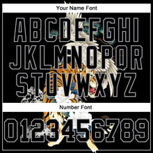 Load image into Gallery viewer, Custom Stitched Black Gray 3D Pattern Design Crane And Tiger Sports Pullover Sweatshirt Hoodie