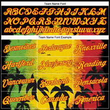 Load image into Gallery viewer, Custom Stitched Black Yellow-Red 3D Pattern Design Black History Month Hawaii Palm Trees Sports Pullover Sweatshirt Hoodie