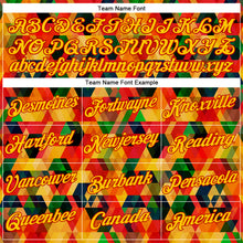 Load image into Gallery viewer, Custom Stitched Black Yellow-Red 3D Pattern Design Black History Month Sports Pullover Sweatshirt Hoodie