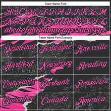 Load image into Gallery viewer, Custom Stitched Black Teal-Pink 3D Pattern Design Torn Paper Style Sports Pullover Sweatshirt Hoodie