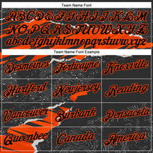 Load image into Gallery viewer, Custom Stitched Black Orange 3D Pattern Design Torn Paper Style Sports Pullover Sweatshirt Hoodie