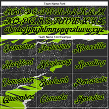 Load image into Gallery viewer, Custom Stitched Black Neon Green 3D Pattern Design Torn Paper Style Sports Pullover Sweatshirt Hoodie