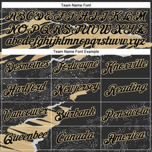 Load image into Gallery viewer, Custom Stitched Black Vegas Gold 3D Pattern Design Torn Paper Style Sports Pullover Sweatshirt Hoodie