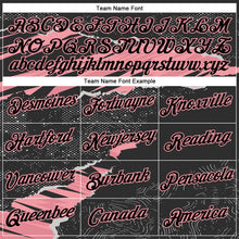 Load image into Gallery viewer, Custom Stitched Black Medium Pink 3D Pattern Design Torn Paper Style Sports Pullover Sweatshirt Hoodie