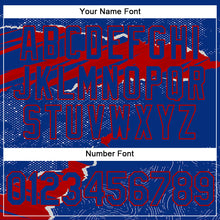 Загрузить изображение в средство просмотра галереи, Custom Stitched Royal Red 3D Pattern Design Torn Paper Style Sports Pullover Sweatshirt Hoodie