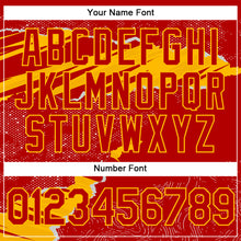 Load image into Gallery viewer, Custom Stitched Red Gold 3D Pattern Design Torn Paper Style Sports Pullover Sweatshirt Hoodie