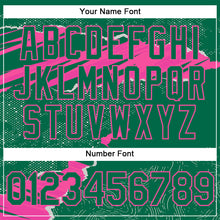 Загрузить изображение в средство просмотра галереи, Custom Stitched Kelly Green Pink 3D Pattern Design Torn Paper Style Sports Pullover Sweatshirt Hoodie