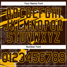 Laden Sie das Bild in den Galerie-Viewer, Custom Stitched Brown Gold 3D Pattern Design Torn Paper Style Sports Pullover Sweatshirt Hoodie