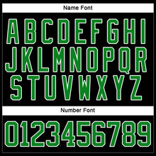 Charger l'image dans la galerie, Custom Black Grass Green-White Christmas Santa Claus 3D Hockey Lace Neck Jersey