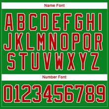 Charger l'image dans la galerie, Custom Grass Green Red-White Christmas Santa Claus 3D Hockey Lace Neck Jersey