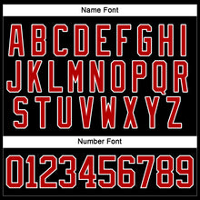 Charger l'image dans la galerie, Custom Black Red-White Christmas Santa Claus 3D Hockey Lace Neck Jersey