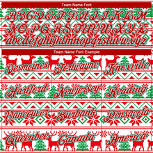Load image into Gallery viewer, Custom Stitched White Red-Kelly Green Christmas 3D Sports Pullover Sweatshirt Hoodie