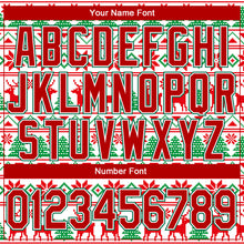 Load image into Gallery viewer, Custom Stitched White Red-Kelly Green Christmas 3D Sports Pullover Sweatshirt Hoodie