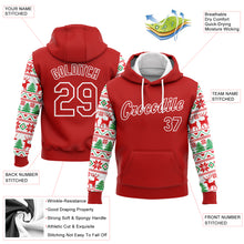 Загрузить изображение в средство просмотра галереи, Custom Stitched Red White Christmas 3D Sports Pullover Sweatshirt Hoodie