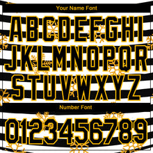 Загрузить изображение в средство просмотра галереи, Custom Stitched Black Gold-White Christmas Gold Snowflakes 3D Sports Pullover Sweatshirt Hoodie