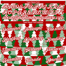 Загрузить изображение в средство просмотра галереи, Custom Stitched Kelly Green White-Red Christmas Tree 3D Sports Pullover Sweatshirt Hoodie