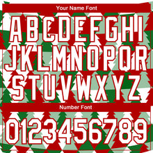Загрузить изображение в средство просмотра галереи, Custom Stitched Kelly Green White-Red Christmas Tree 3D Sports Pullover Sweatshirt Hoodie