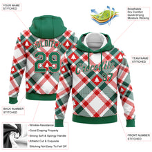 Load image into Gallery viewer, Custom Stitched White Kelly Green-Red Christmas Tree 3D Sports Pullover Sweatshirt Hoodie